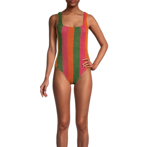 FARM Rio | Shimmering Striped One-Piece Swimsuit - Picture 3 of 12